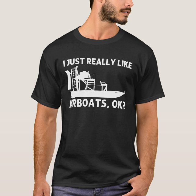 Cool Airboat Gift For Men Women Airboating Watercr T-Shirt (Front)