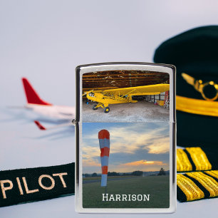 Cool Aircraft & windsock Photo,Monogrammed,Simple Zippo Lighter
