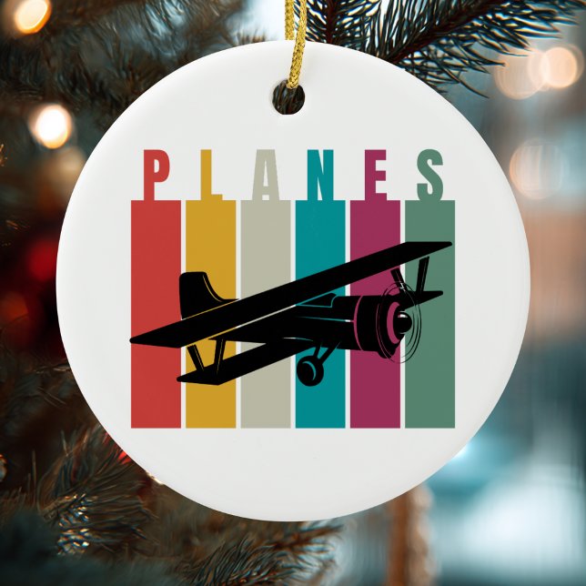 Cool Airplane Photo,Merry Christmas,Personalize Ceramic Ornament (Creator Uploaded)