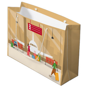 cool airport traveling party Large Gift Bag
