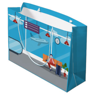 cool airport traveling party Large Gift Bag