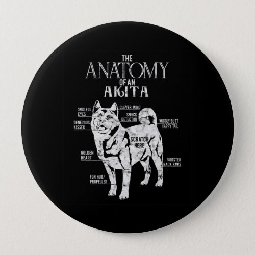 Cool Akita Anatomy Clos Gifts Dog Lovers Button