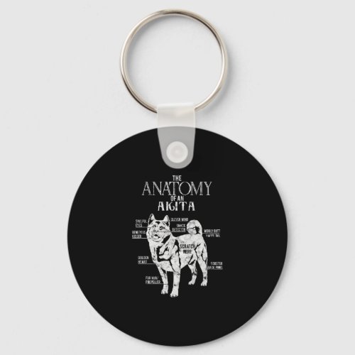 Cool Akita Anatomy Clos Gifts Dog Lovers Keychain