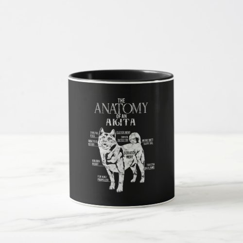 Cool Akita Anatomy Clos Gifts Dog Lovers Mug