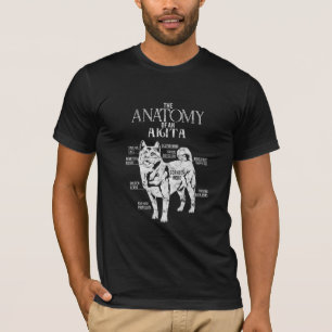 Cool Akita Anatomy Clos Gifts Dog Lovers T-Shirt