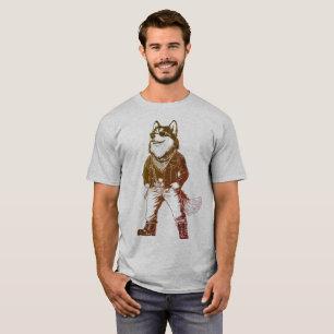 Cool Alaskan Malamute Rapper with sunglasses T-Shirt