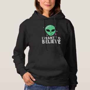 Cool Alien Art For Men Women Green Head Galaxy Out Hoodie