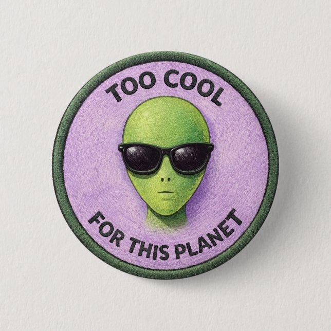 Cool Alien Button (Front)