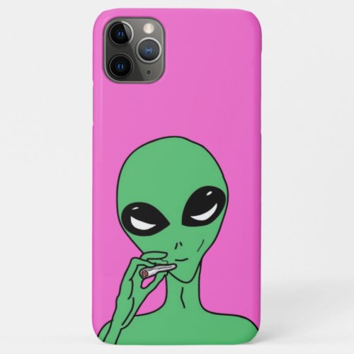 Cool Alien  Funny Ufo  Smoking Alien iPhone 11 Pro Max Case