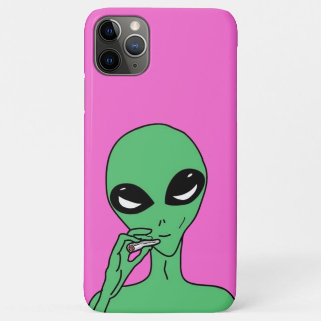 Cool Alien , Funny Ufo , Smoking Alien Case-Mate iPhone Case (Back)