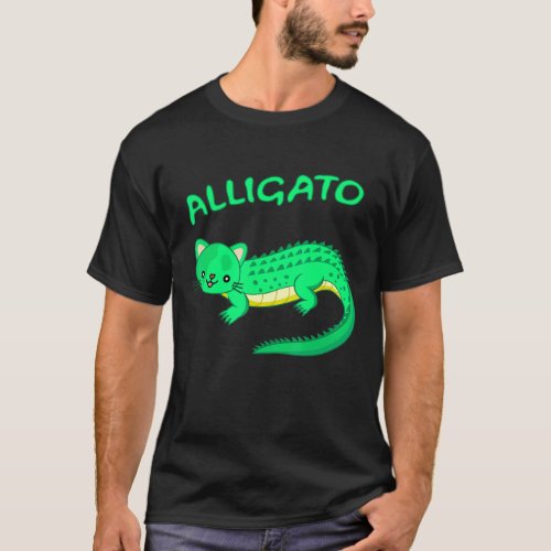 Cool Alligator And Awesome Crocodile Cat And Repti T_Shirt