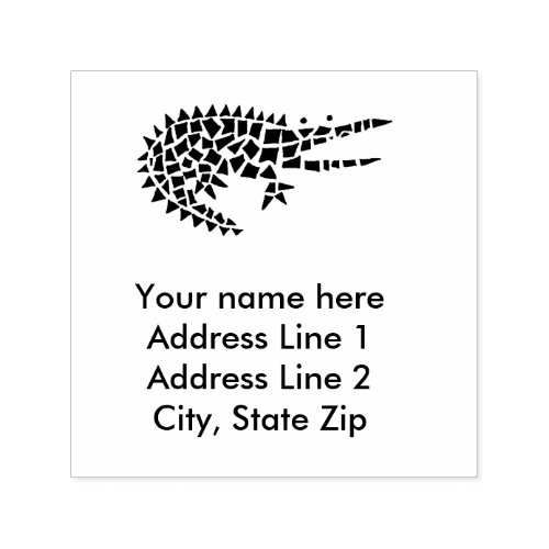 Cool Alligator Self Inking Address Stamp