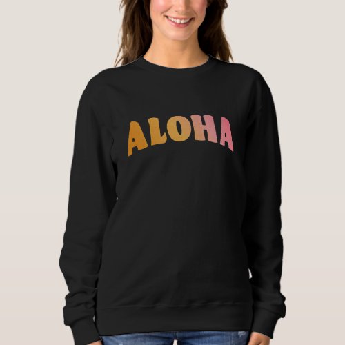 Cool Aloha Sunset Design Sweatshirt