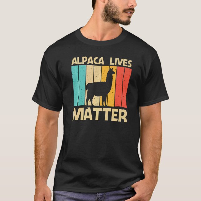 Cool Alpaca For Men Women Peruvian Animal Alpaca   T-Shirt (Front)