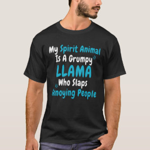 Cool Alpaca My Spirit Animal Is A Grumpy Llama  Sa T-Shirt