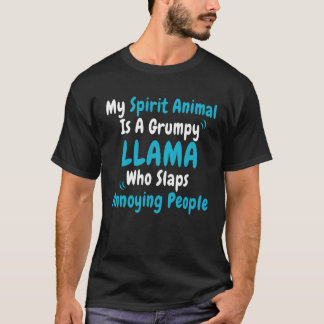 Cool Alpaca My Spirit Animal Is A Grumpy Llama  Sa T-Shirt