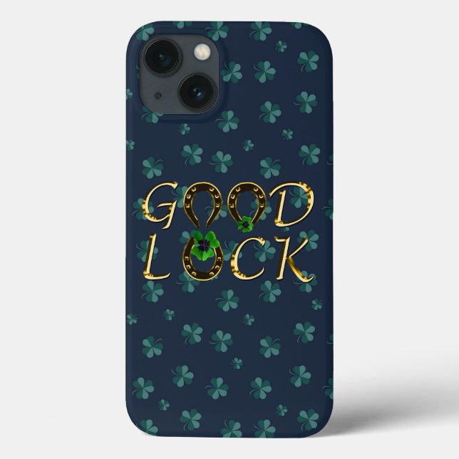 Cool, Amazing Blue Clover, Good Lock Case-Mate iPhone Case (Back)