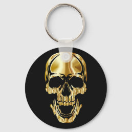 Cool Amazing Great Black Gold Skull      Keychain