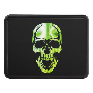 Cool Amazing Great Black Green Skull   Hitch Cover