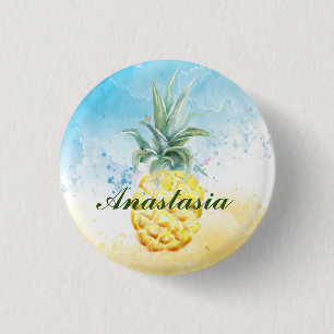 Cool, Amazing, Pineapples whit name Button