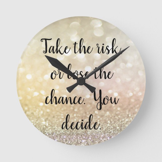 Cool, Amazing, Sparkly a Quotes Round Clock (Front)