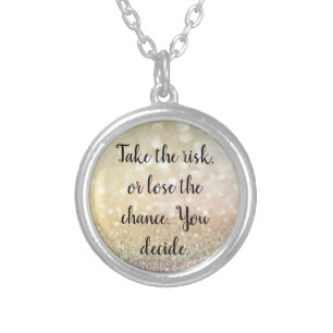 Cool, Amazing, Sparkly a Quotes Silver Plated Necklace