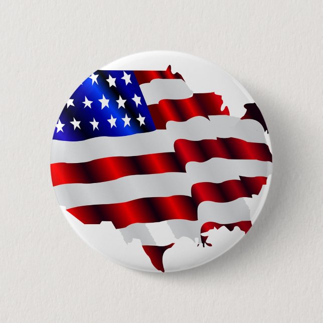 Cool America, US/USA, SAD flag, Sochi games Pinback Button (Front)