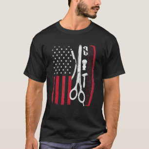 Cool American Barber For Men Usa Hair Cutting 4 T-Shirt