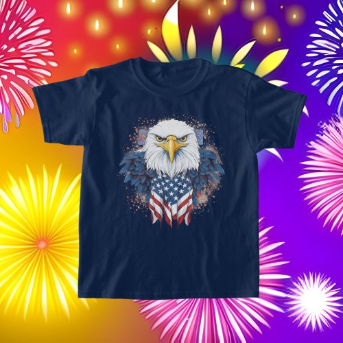 cool American eagle Patriotic kids T_Shirt