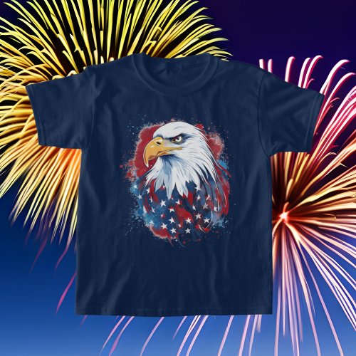 cool American eagle Patriotic kids T_Shirt