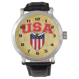 Cool American Flag U.S.A Patriotic Watch