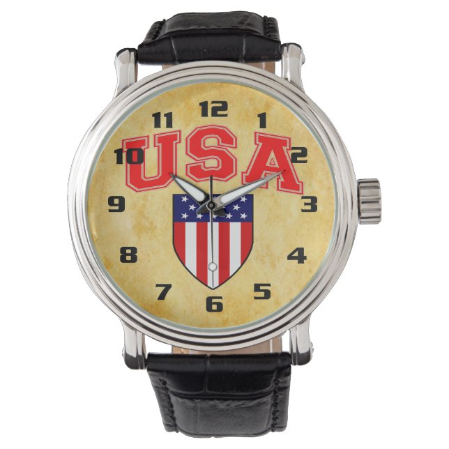 Cool American Flag U.S.A Patriotic Watch (Front)