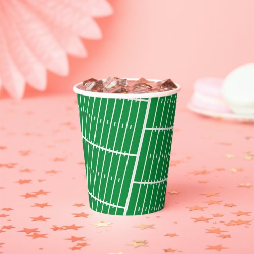 Cool American football green pitch Paper Cups