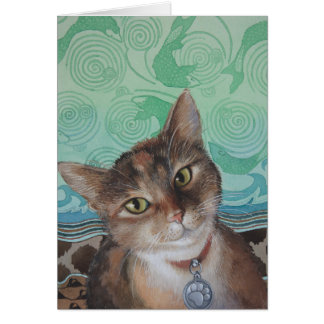 Cool American Short Hair Cat by Ezartesa Cards