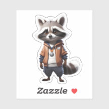 Cool and Adorable Raccoon Illustration