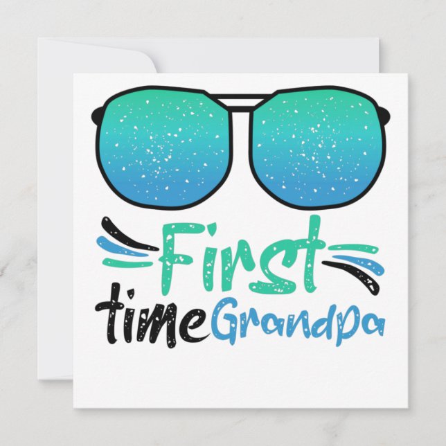Cool and Awesome design for First Time Grandpa Invitation (Front)