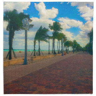 Cool and Breezy at Hollywood Beach Cloth Napkin