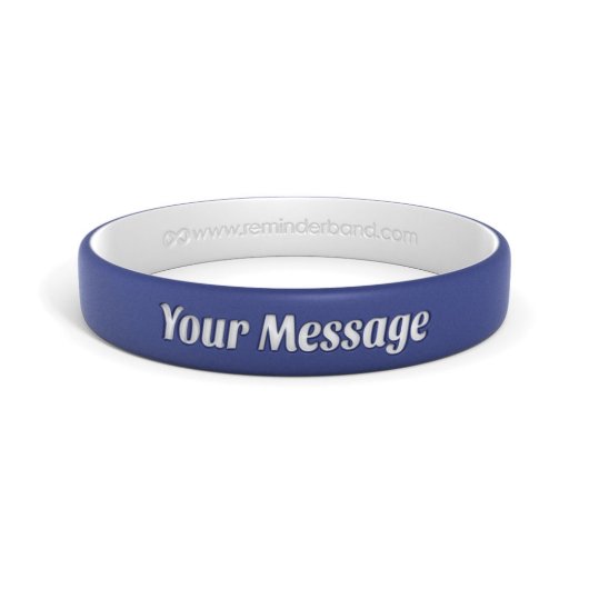 Cool and Classic Engraved Rubber Wristband (Front)