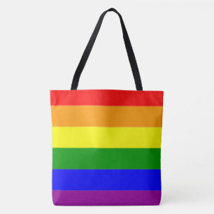 Cool and Classic Rainbow Flag Tote Bag