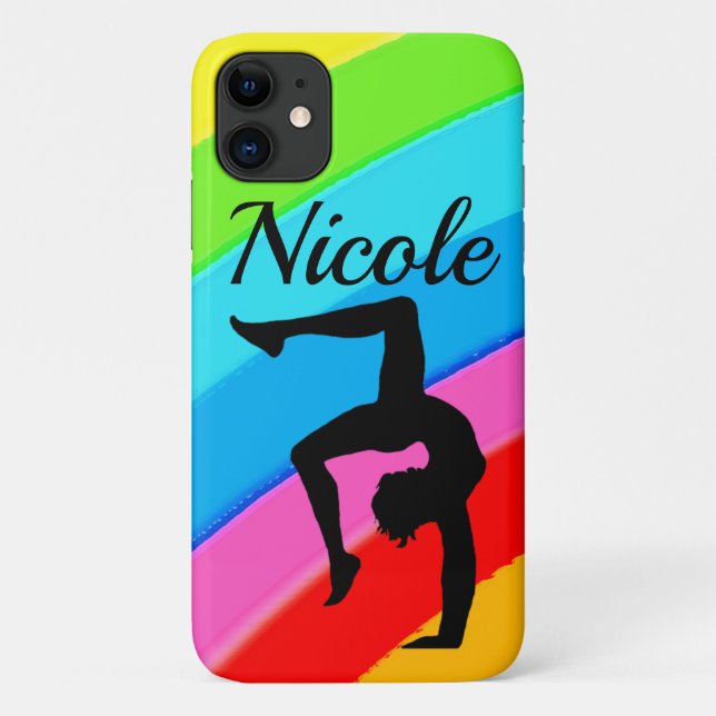 COOL AND COLORFUL CUSTOMIZED GYMNASTICS Case-Mate iPhone CASE (Back)
