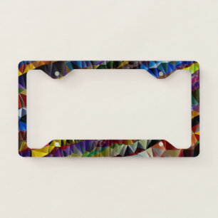 Cool and Colorful Geometric Shapes License Plate Frame