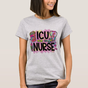 Cool and Colorful ICU Nurse T-Shirt