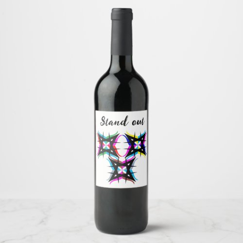 Cool and colorful label wine label