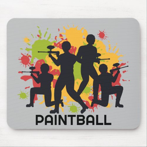 Cool and Colorful Paintball Scene Mouse Pad