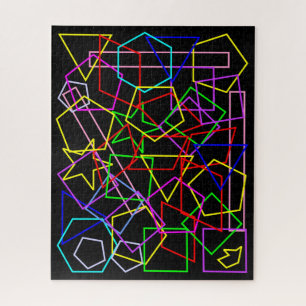 Cool and Colorful Rainbow of Shapes Jigsaw Puzzle