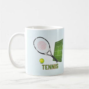 Cool and Colorful Tennis Sports Elements Coffee Mug