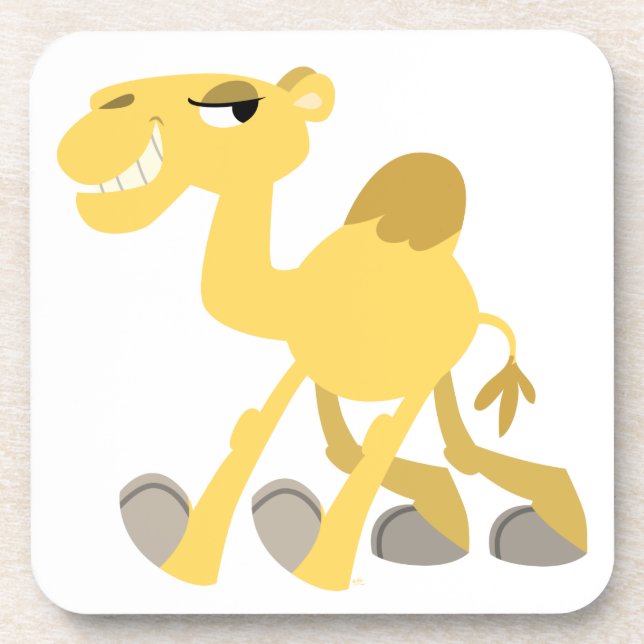 Cool and Cute Cartoon Camel Coaster Set (Front)
