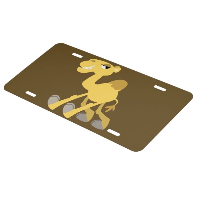 Cool and Cute Cartoon Camel License Plate (Side)