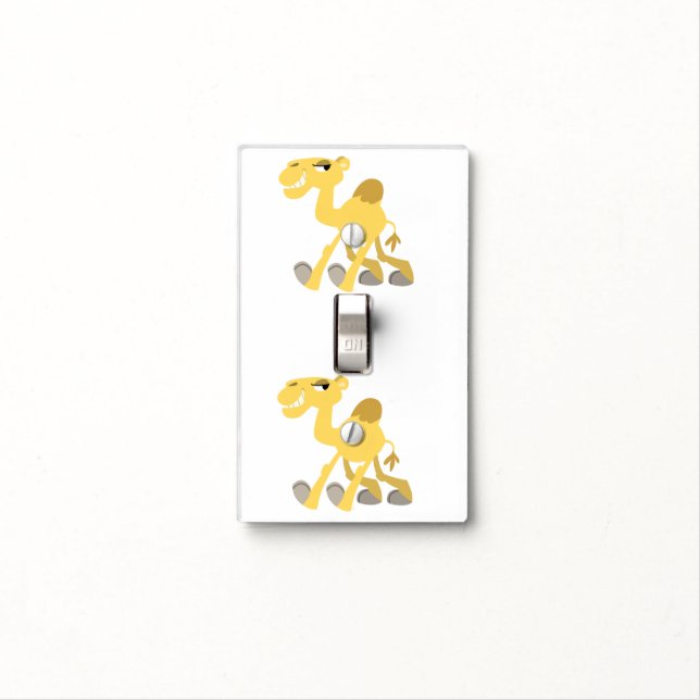 Cool and Cute Cartoon Camel Light Switch Cover (In Situ)