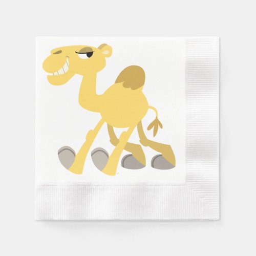 Cool and Cute Cartoon Camel Paper Napkins